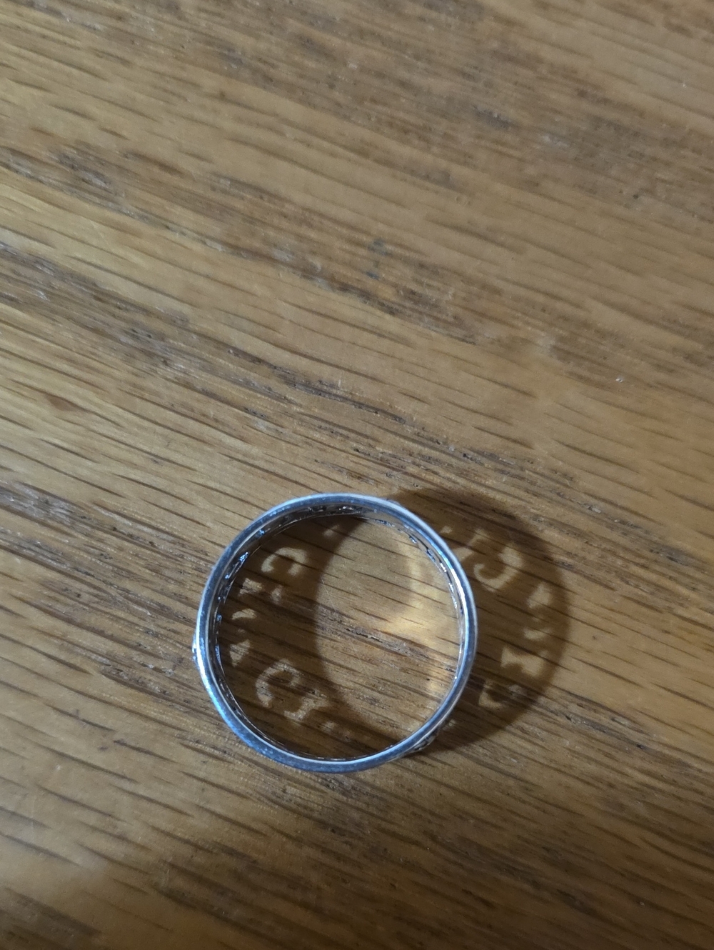 Intricate Filigree .925Sterling-Color Band Ring - Picture 2 of 7